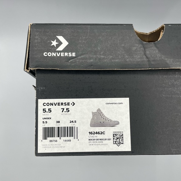 NWT Suede Mercury Grey Converse with a hint of lilac. Never worn. Pretty Dope🔥 - Picture 6 of 6